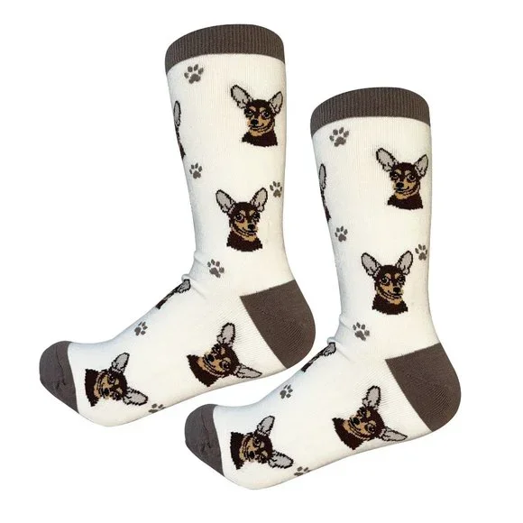 Chihuahua (black) - Fun Unisex Socks - Crazy Pet Lover - Picture 1 of 2